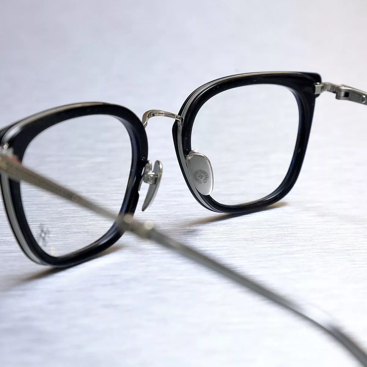 Chrome Hearts Glasses CHROME HEARTS STRAPADICTOME GLASSES Silver