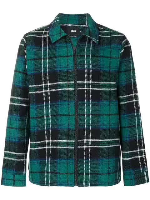 Stussy Light Jackets Stussy Wool Overshirt Jacket S Check Multi