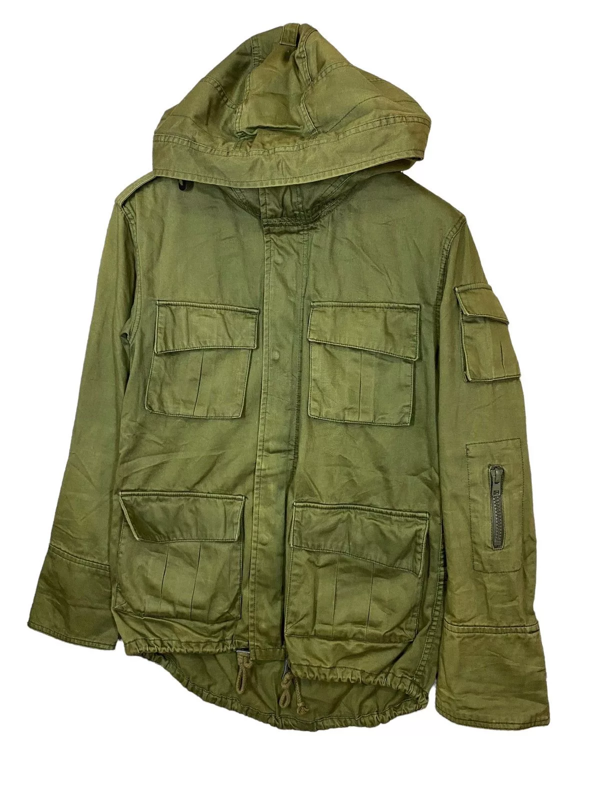 Seditionaries Parkas Seditionaries × Sly Guild ‼️Sly parka jacket multipocket army style sun faded Green Streetwear