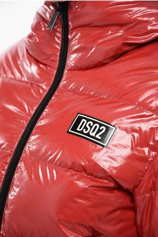 Dsquared2 Jackets Dsquared2 og1mm0624 Varnish Effect Down Jacket in Red
