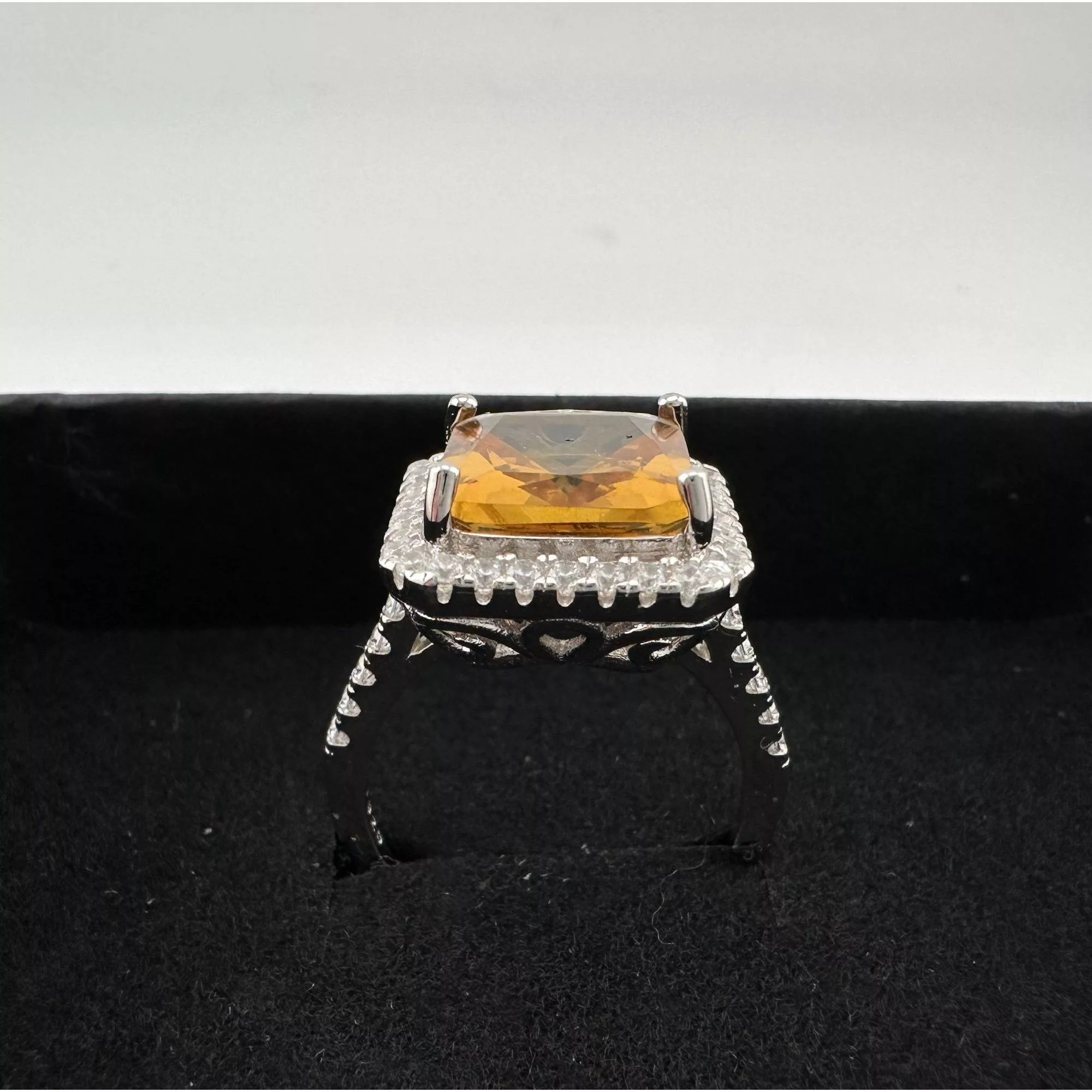Other Rings Other Elegant Emerald Cut Lab Created Sultanite Ring - Beautiful Silver