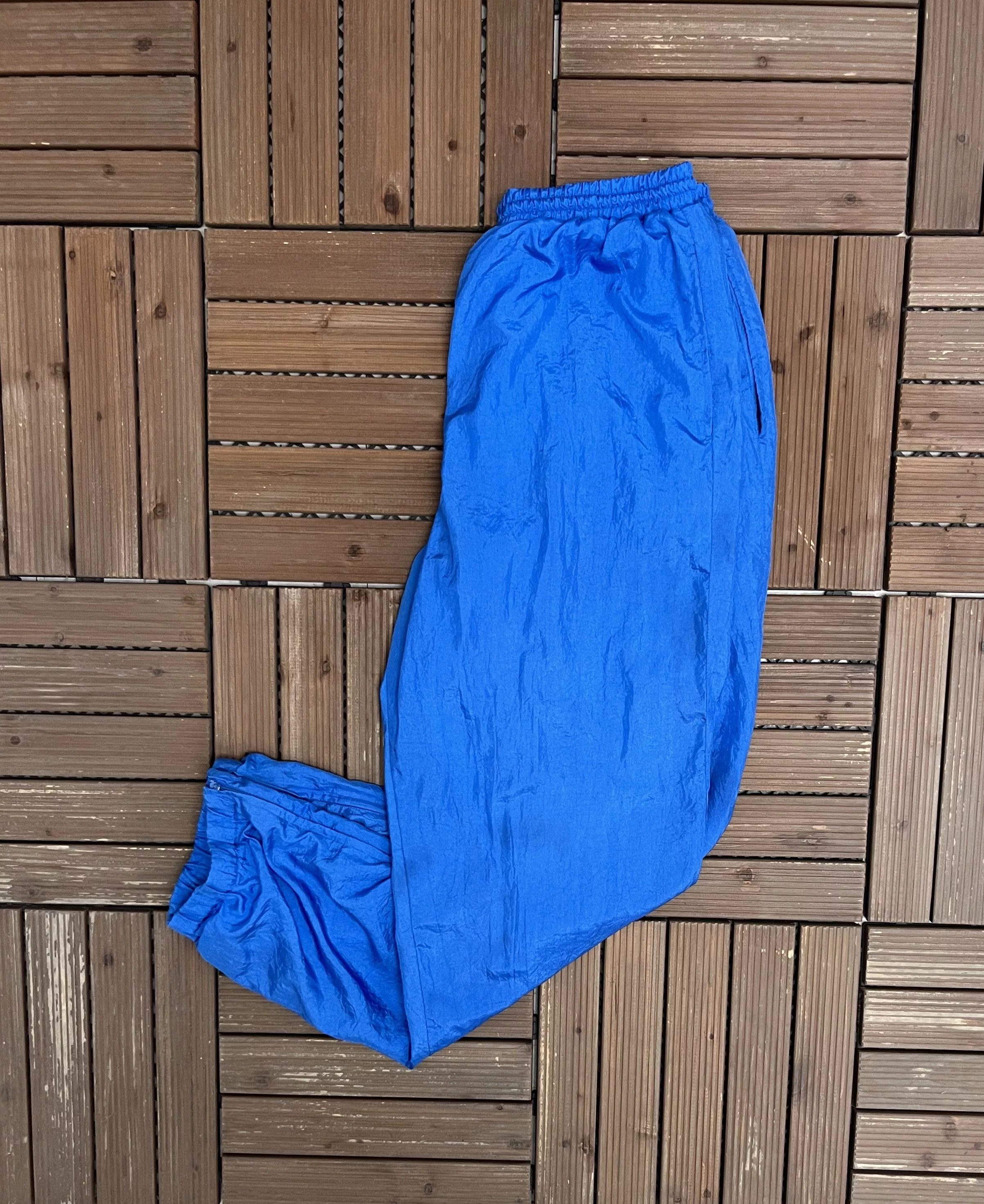 Vintage Sweatpants Joggers Plain Blue Vintage Lined Track Pants