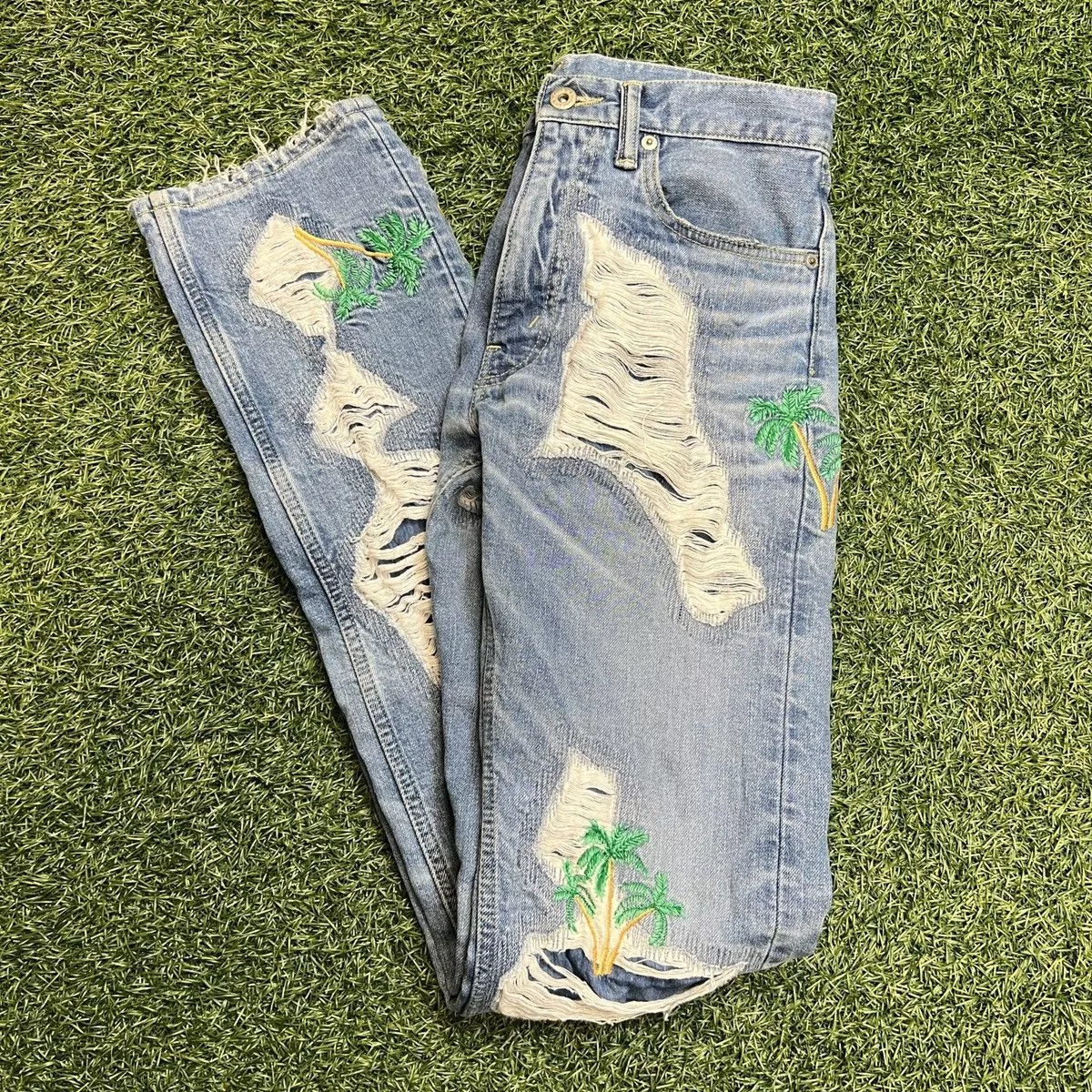 Vlone Denim Vlone palm tree denim Blue
