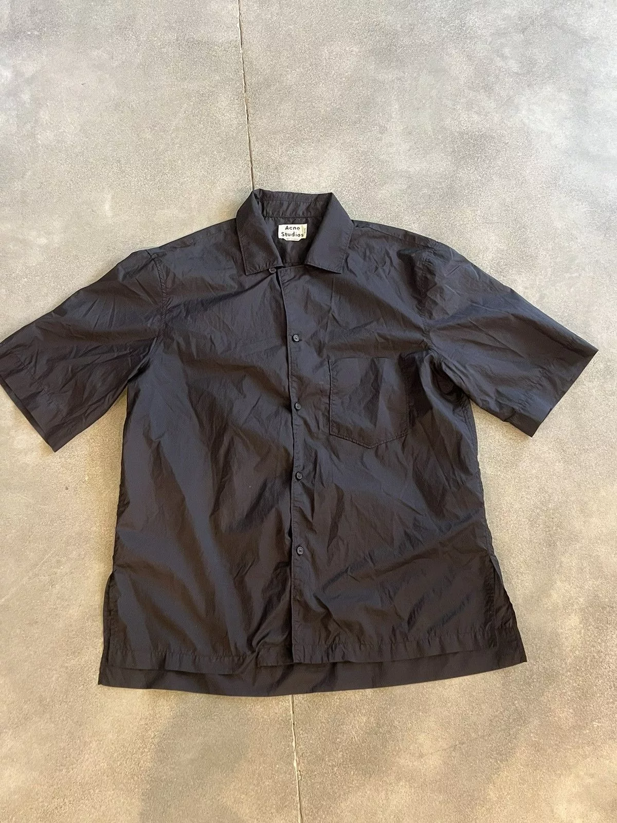 Acne Studios Shirts Button Ups Acne studios short sleeve button up Black