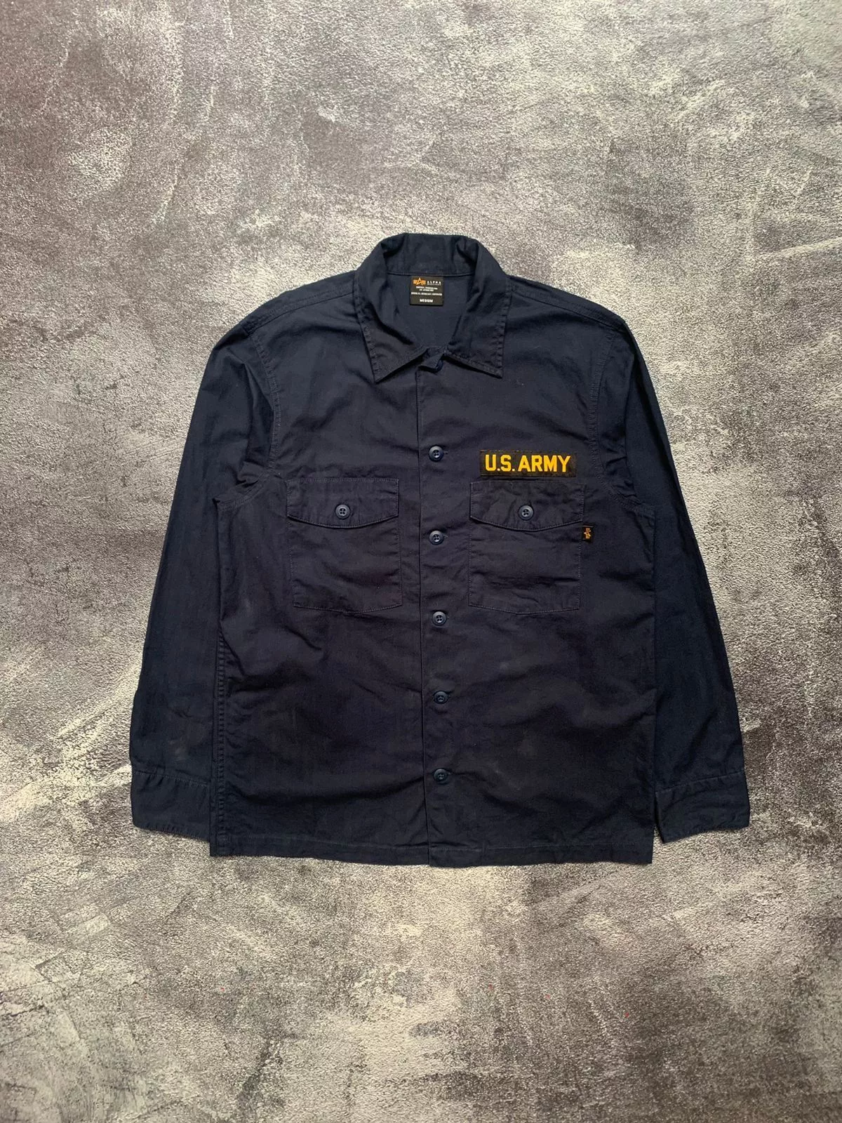 Alpha Industries Shirts Button Ups Alpha Industries × Vintage Alpha Industries Double Pocket US Army Blue