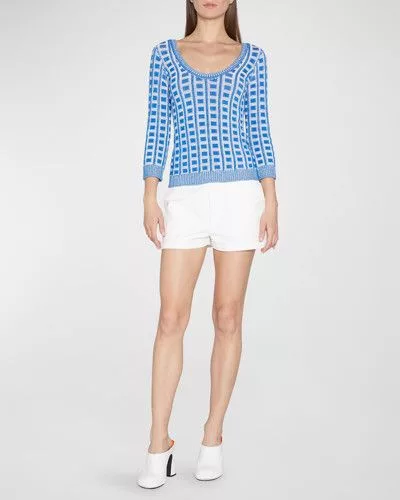 Marithe + Francois Girbaud Sweaters Marithe + Francois Girbaud o1srvl11e0624 Crewneck in Blue