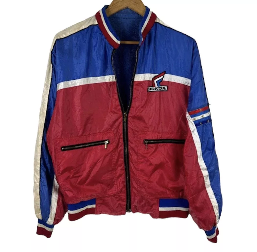 Honda Bombers Honda × Vintage Vintage Honda Racing Team zipper jacket Red