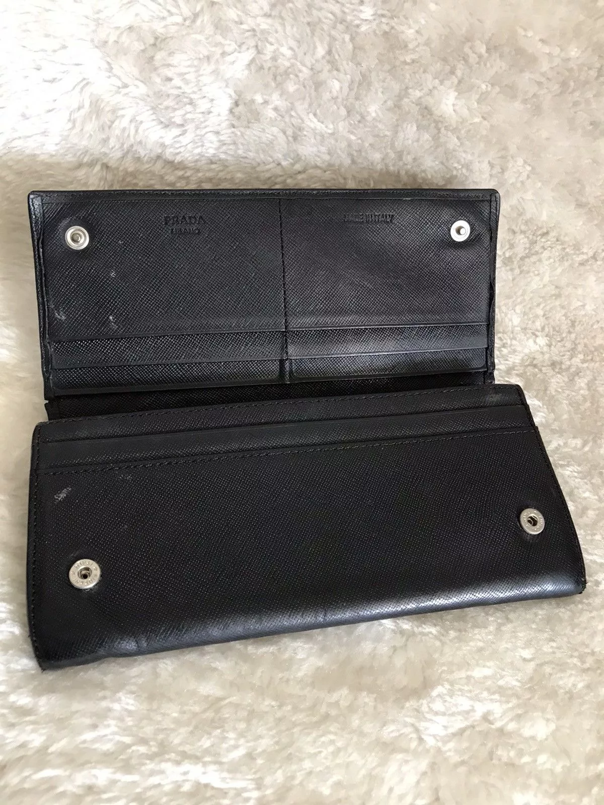 Prada Wallets Prada × Vintage PRADA Wallet Black Leather