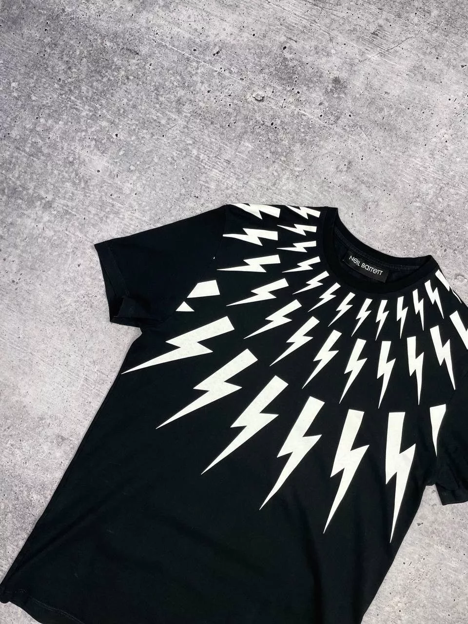 Neil Barrett Short Sleeve T Shirts Vintage Neil Barrett Black Slim Fit Big Logo Shirt Tee Y2K Luxury