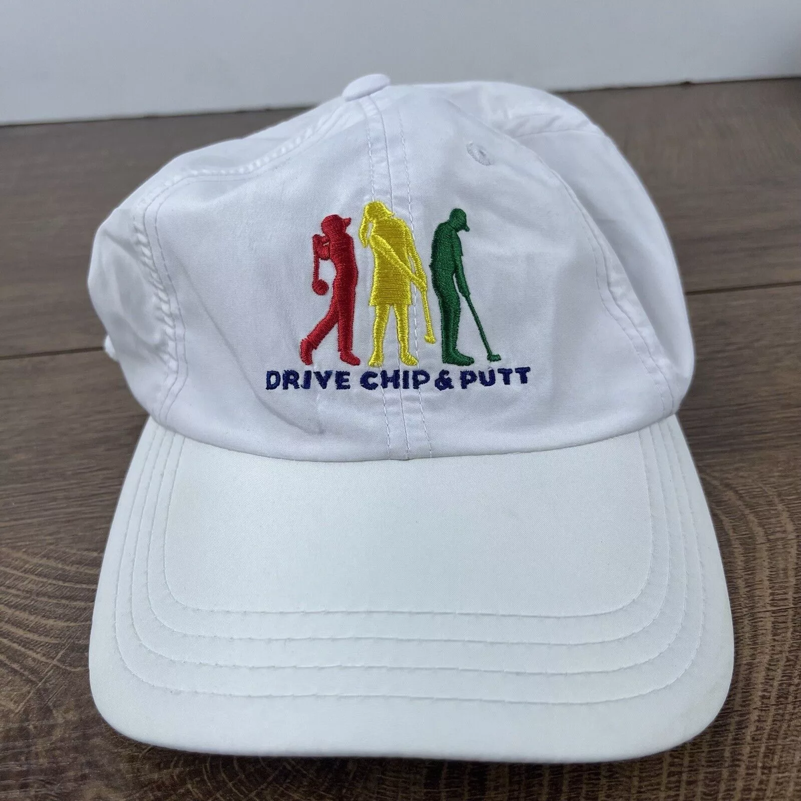 Other Hats Other Golf Hat Drive Chip Put Adjustable Hat White Adjustable Hat