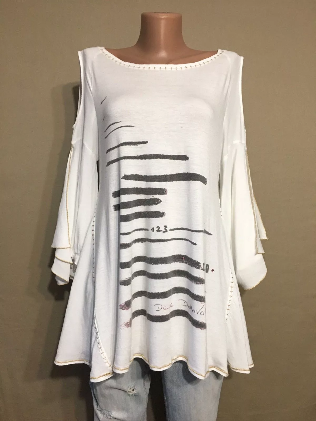 Other Blouses Other ELISA CAVALETTI by DANIELA DALLAVALLE Cotton Designer Blouse White Vintage