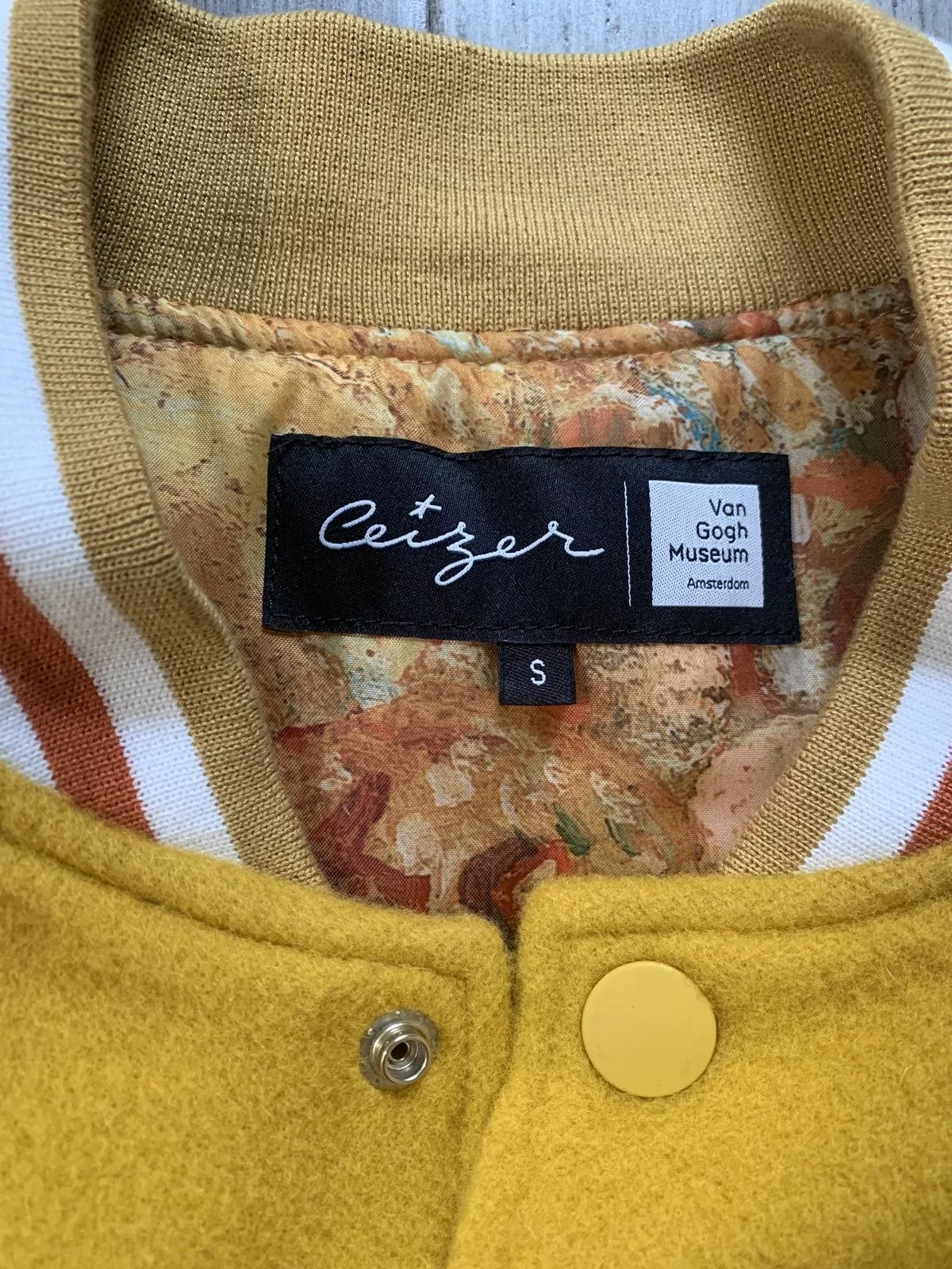 Noah Light Jackets Noah × Palace × Stussy Varsity Jacket - Ceizer x Van Gogh Museum Yellow
