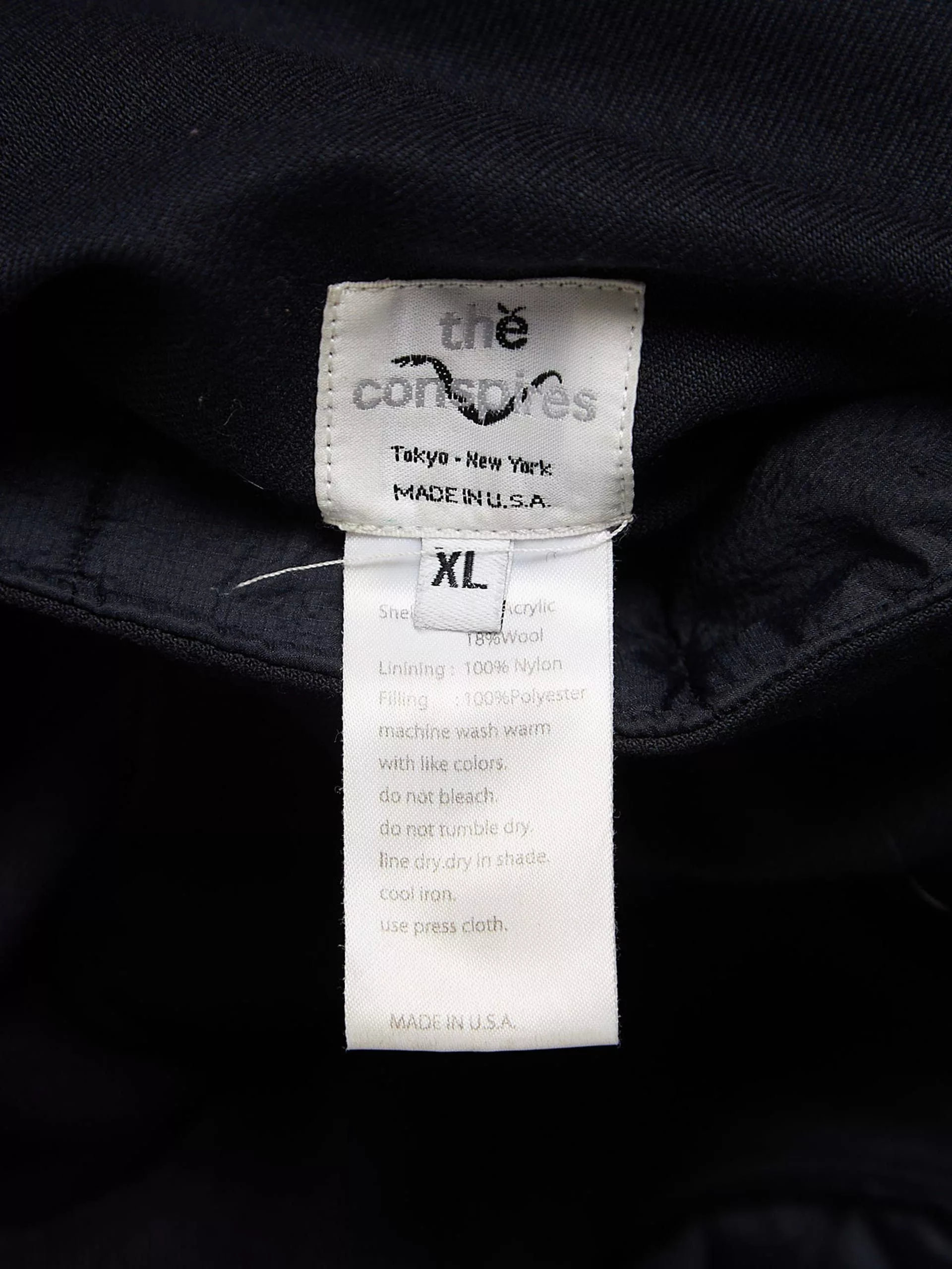 Other Parkas Other Black Back Belted Woolen Downjacket