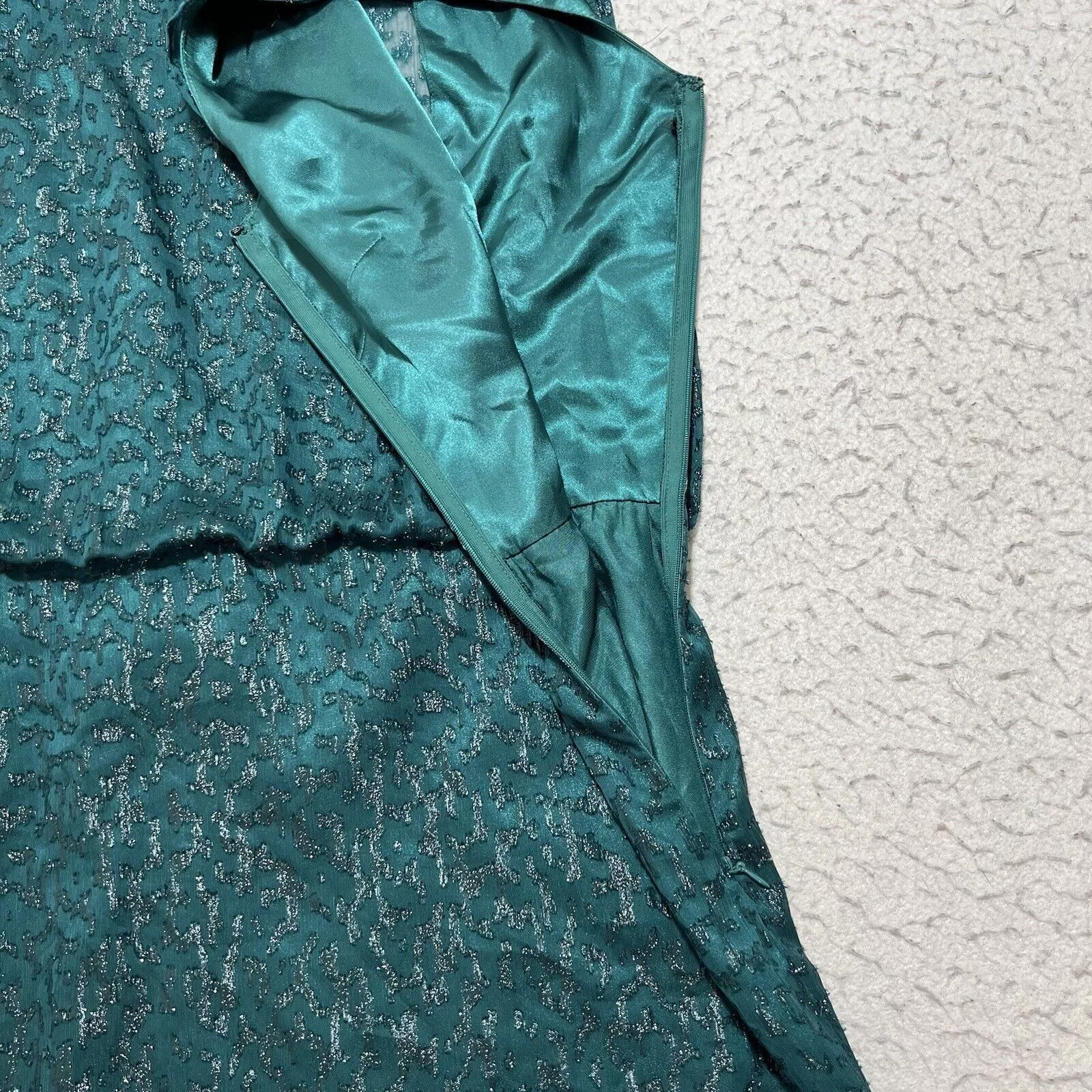 Laundry by Shelli Segal Mini Dresses Laundry by Shelli Segal Teal Green Sleeveless Metallic Dress