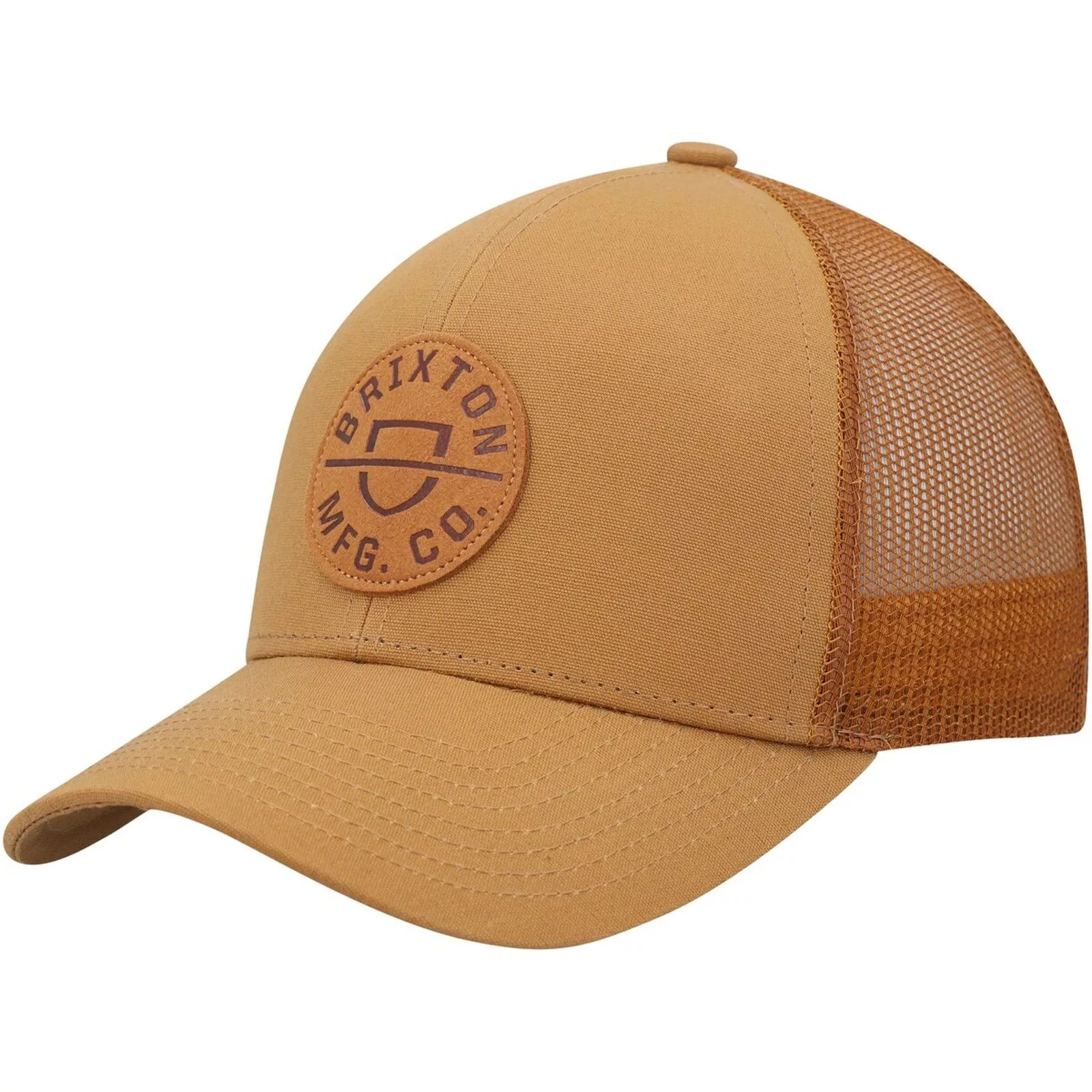 Brixton Hats Brixton Men's Trucker Hat Crest Netplus MP Mesh Cap Brown