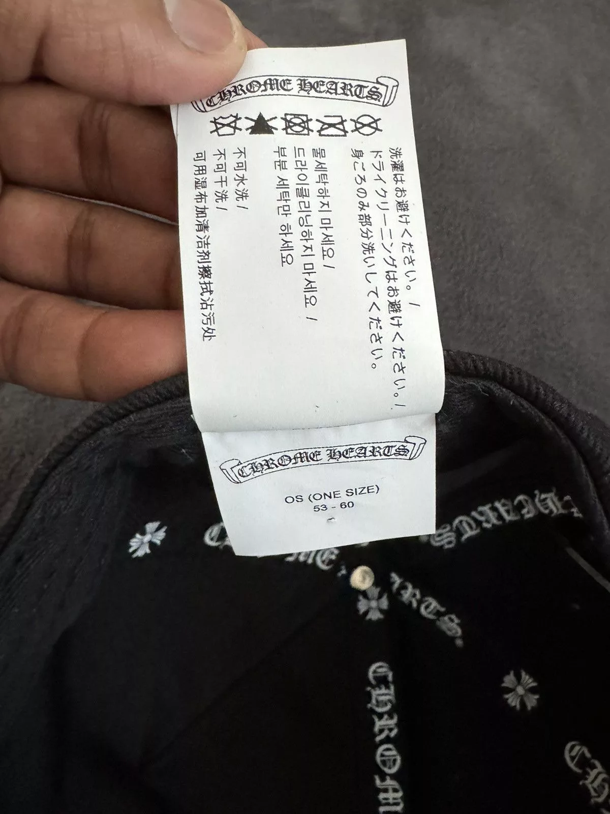Chrome Hearts Hats Chrome Hearts Black Denim Horseshoe Hat