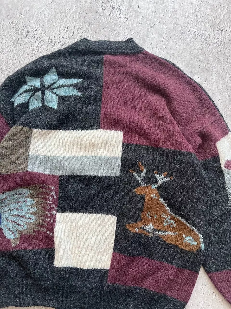 Hugo Boss Sweaters Knitwear Hugo Boss × Vintage Hugo Boss wool sweater patterned jumper vintage 90’s boxy Gray