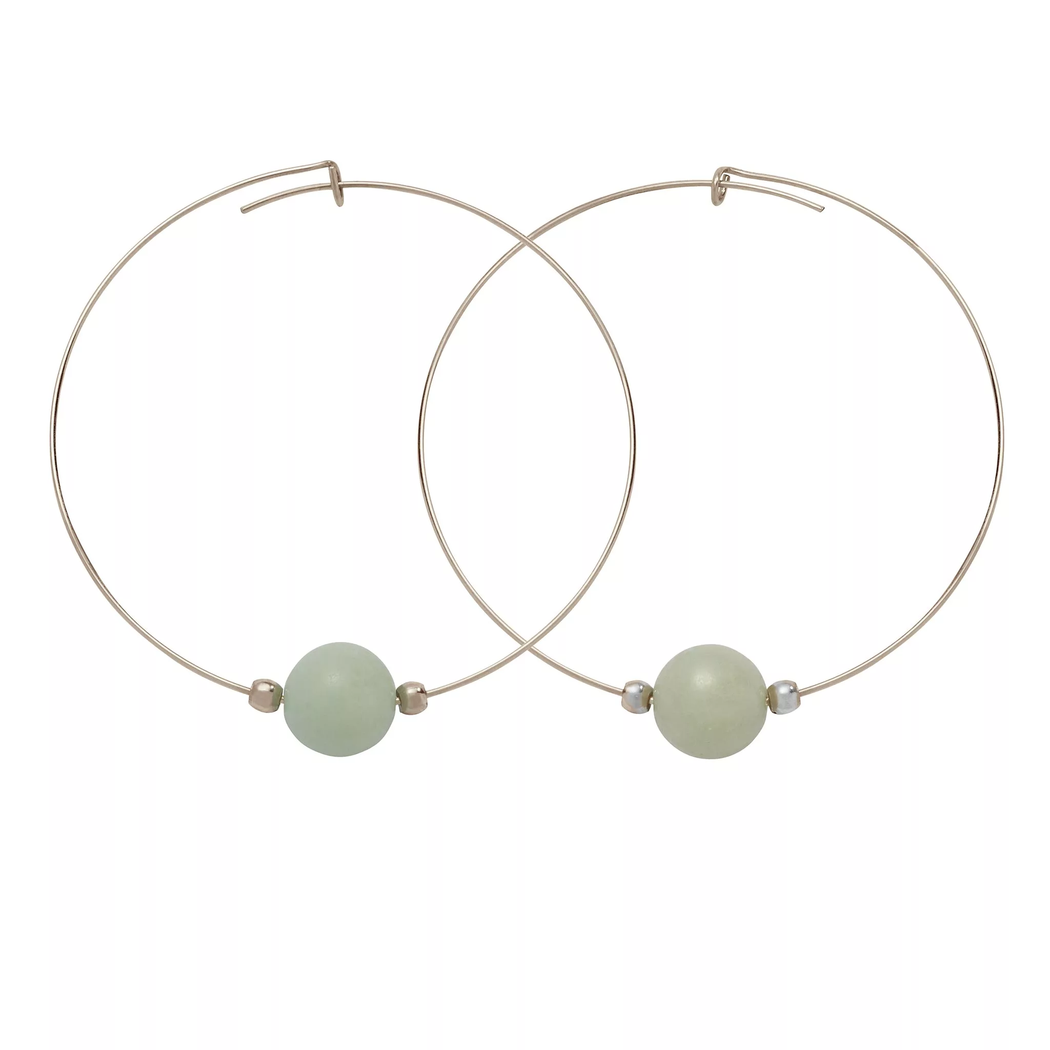 Crystal Ball Hoops - 10mm Gemstone Hoops