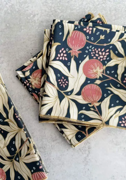 Gooseberry Cloth Cocktail Napkins 4/set
