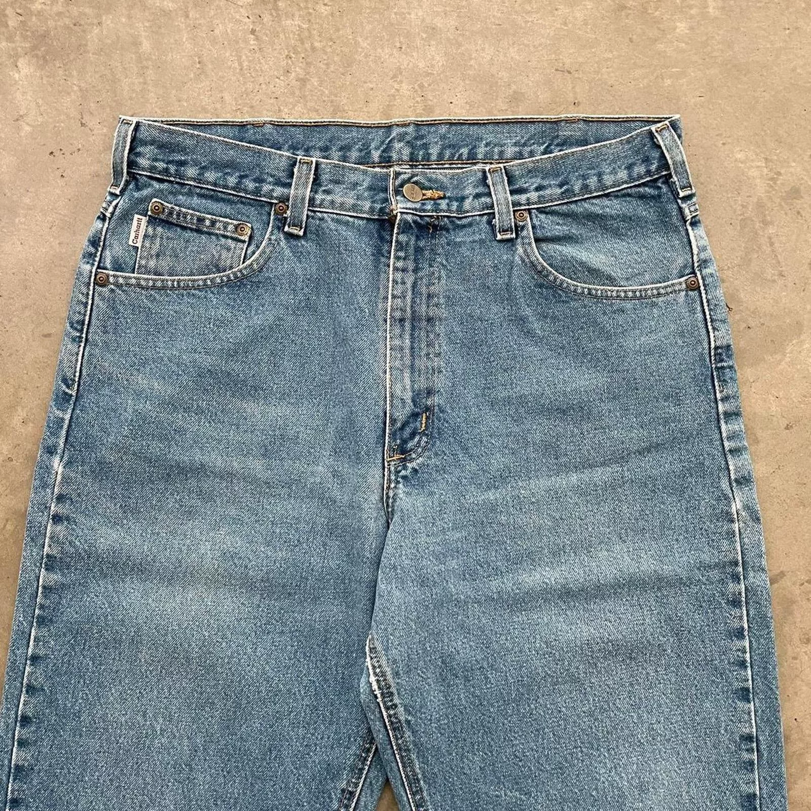 Carhartt Denim Vintage Carhartt Medium Washed Denim Jeans Blue