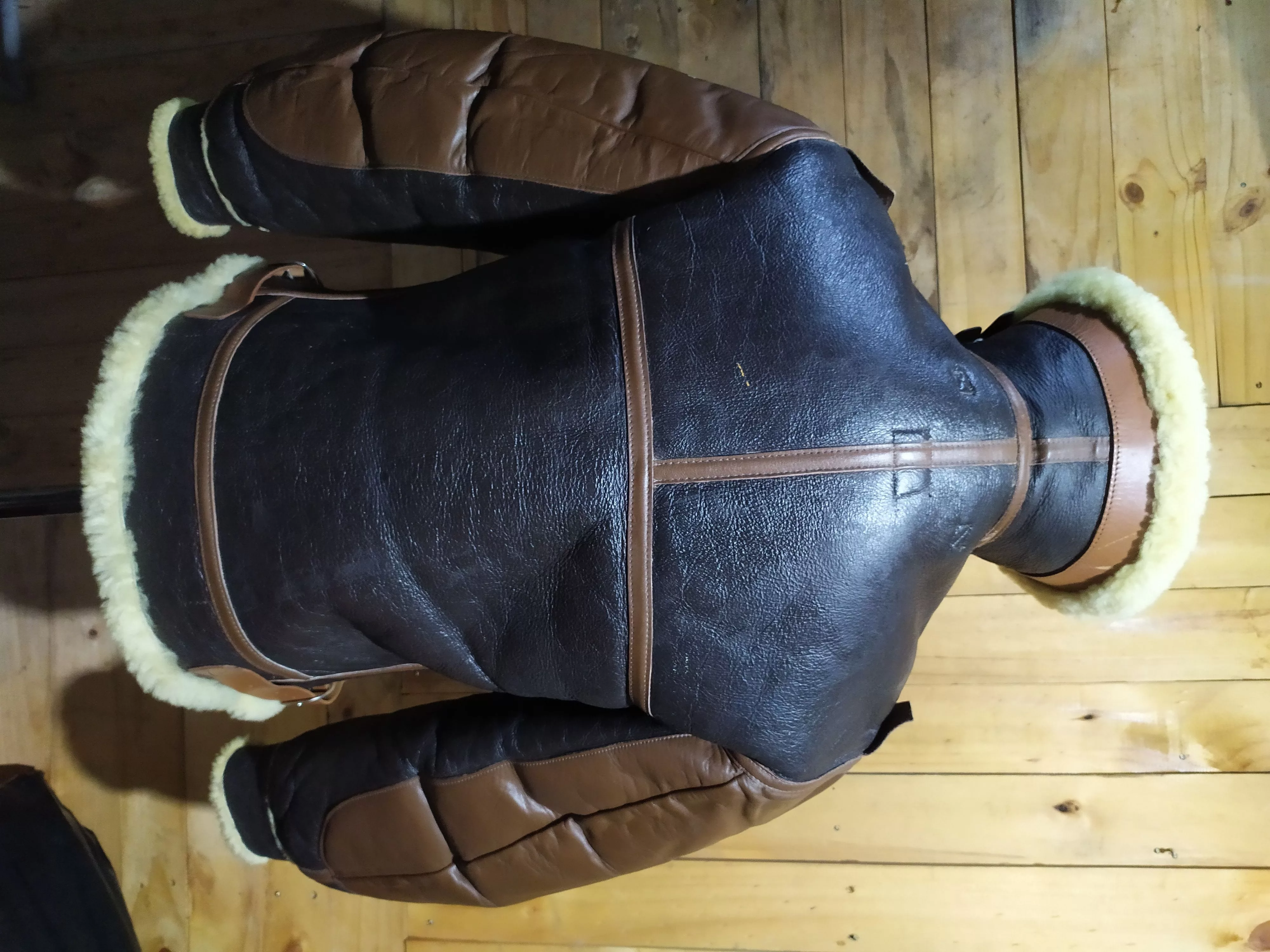 Buzz Rickson's Leather Jackets Buzz Rickson's B.RICKSON CLO. CO LEATHER DUO TONE TYPE B3 FLIGHT JACKET Brown