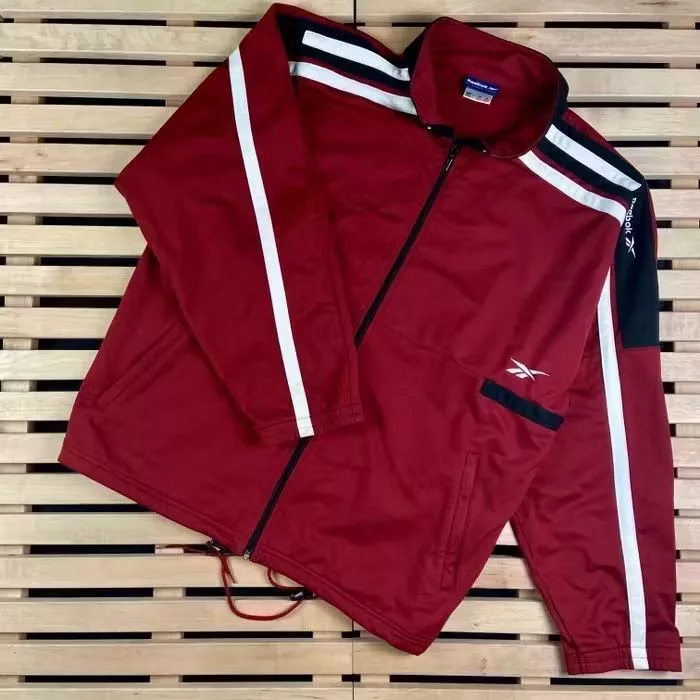 Reebok Bombers Reebok × Vintage Mens Bomber Jacket Reebok Vintage Red Size M/L