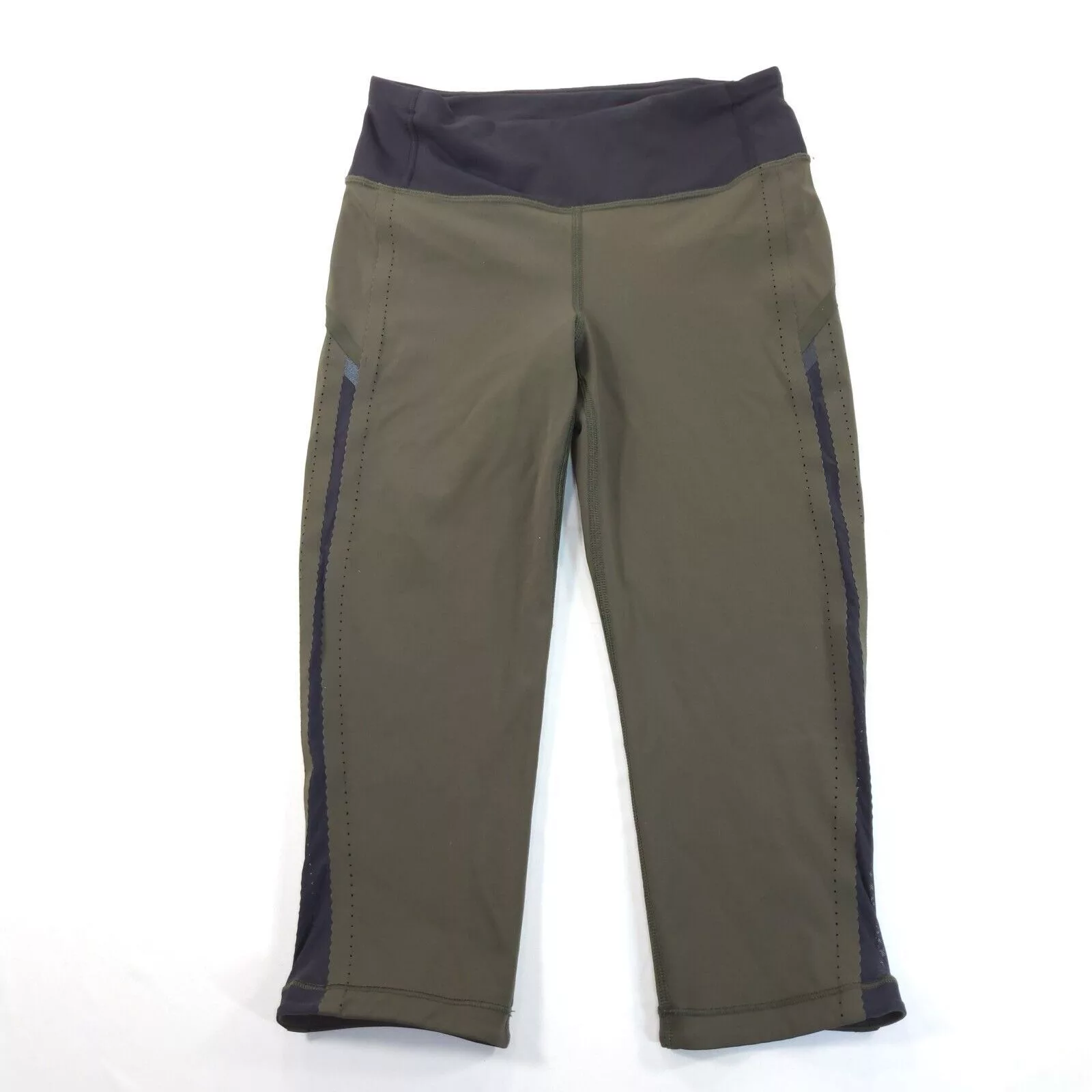 Lululemon Leggings Lululemon Athletic Yoga Leggings Womens Size 4 Green Black