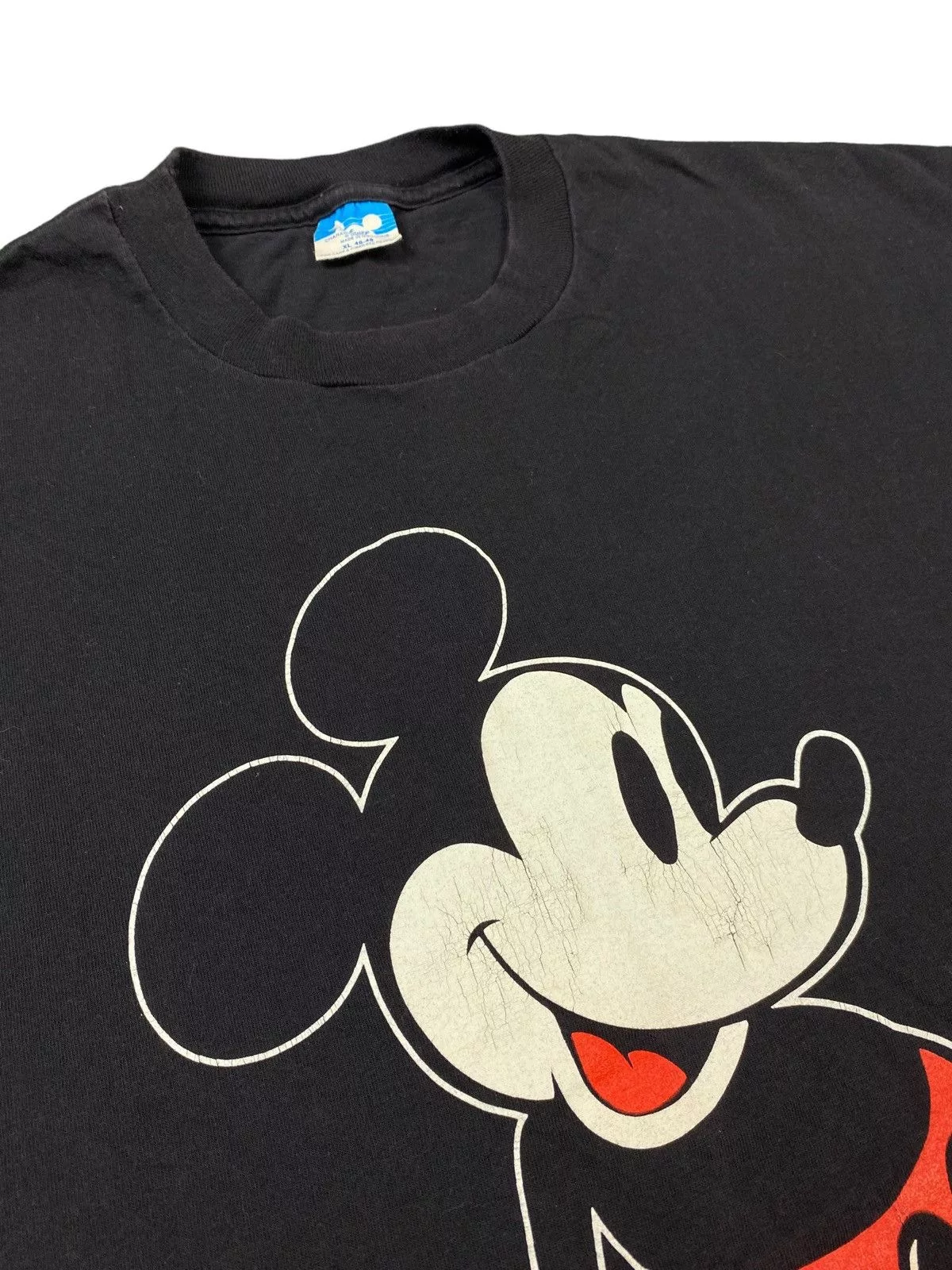 Disney Short Sleeve T Shirts Disney × Mickey Mouse × Vintage Vintage 80s Disney Mickey Mouse Black T Shirt