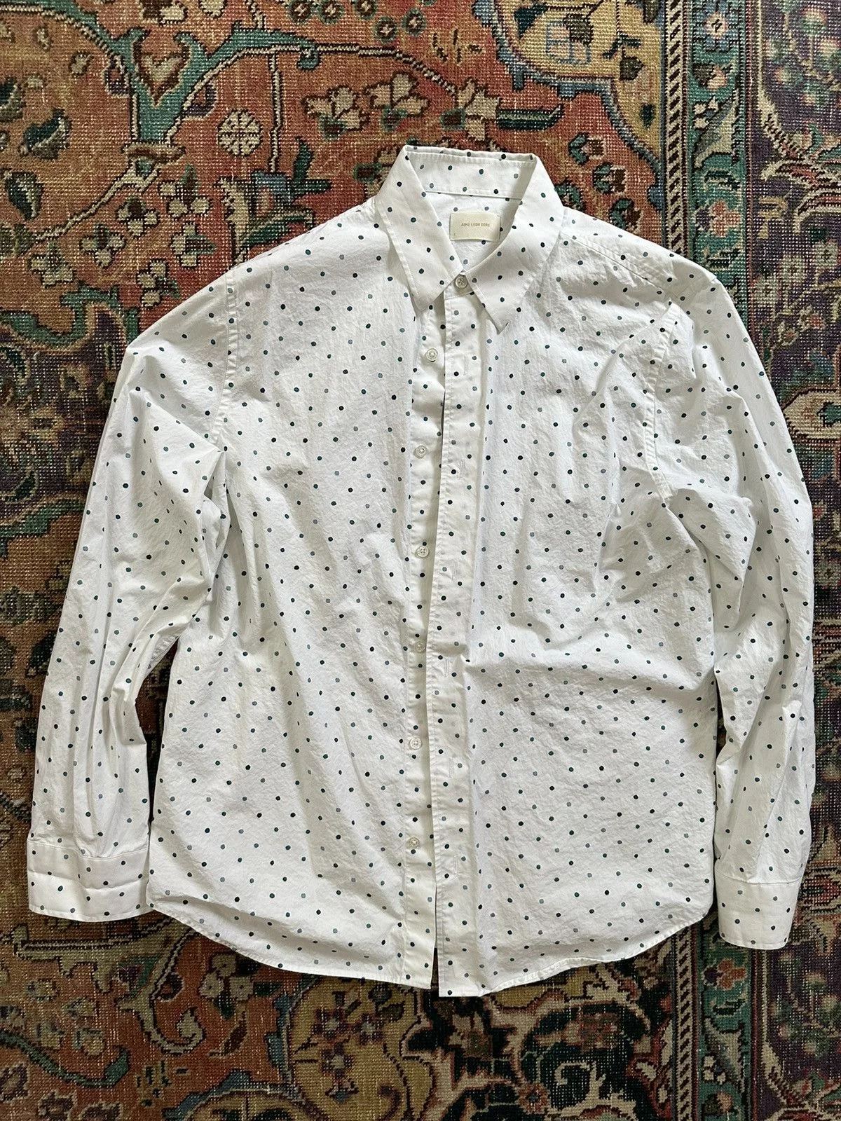 Aime Leon Dore Shirts Button Ups Aime Leon Dore Watercolor Dot Shirt White