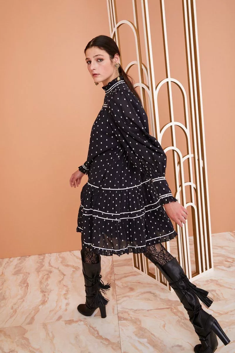 Ulla Johnson Mini Dresses RRP 500$ Ulla Johnson Blanche Dress - Eclipse Dot Black
