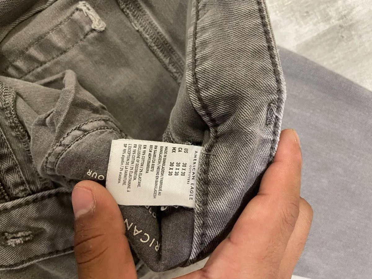 American Eagle Outfitters Denim American Eagle Outfitters AMERICAN EAGLE FLEX 30X30 GRAY DENIM PANTS