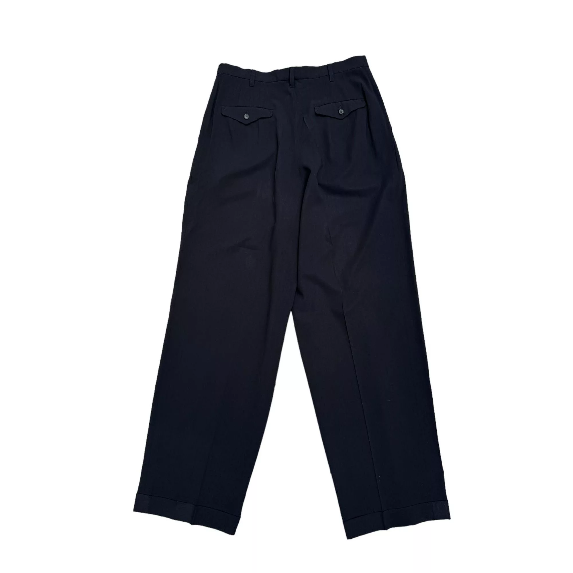 Jil Sander Pants Jil Sander Wool Wide High Waist Pants Black