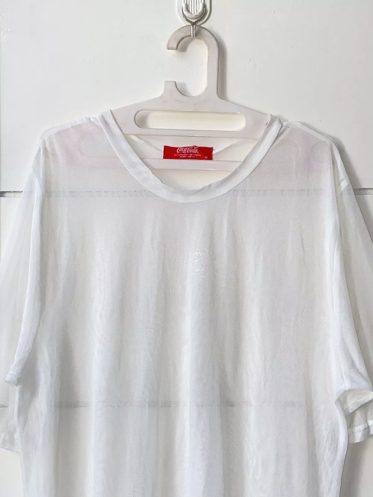 Coca Cola Short Sleeve T Shirts COCA COLA White Mesh T-shirt