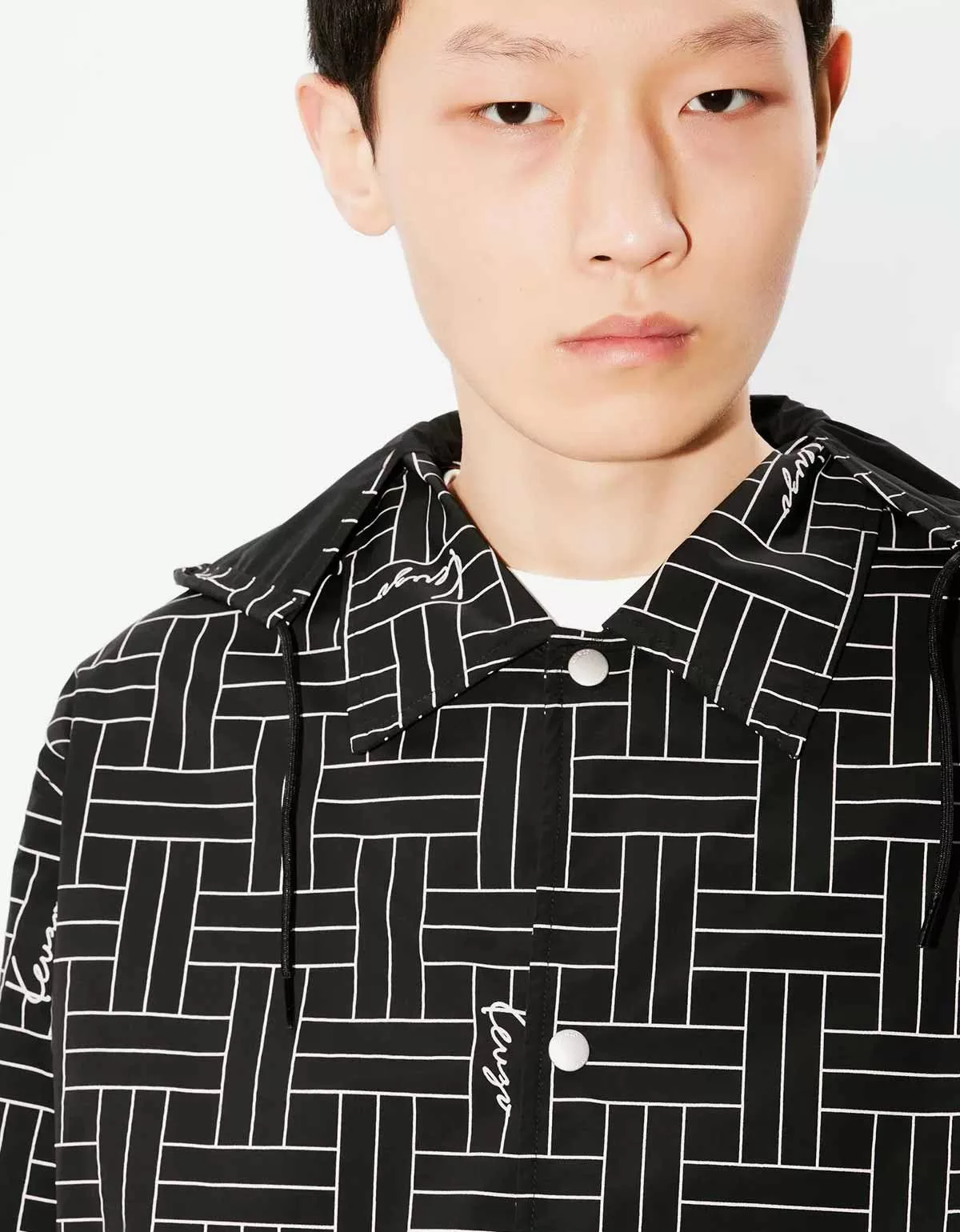 Kenzo Light Jackets Kenzo Black Kenzo Weave Windbreaker