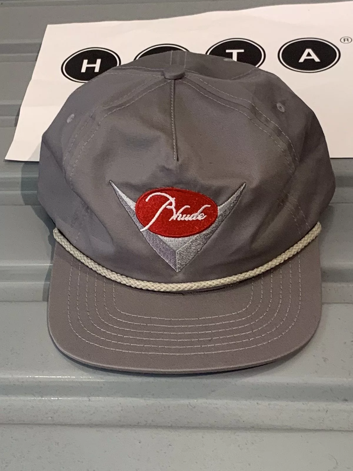 Rhude Hats RHUDE CLASSIC HAT GREY. ONE SIZE Gray