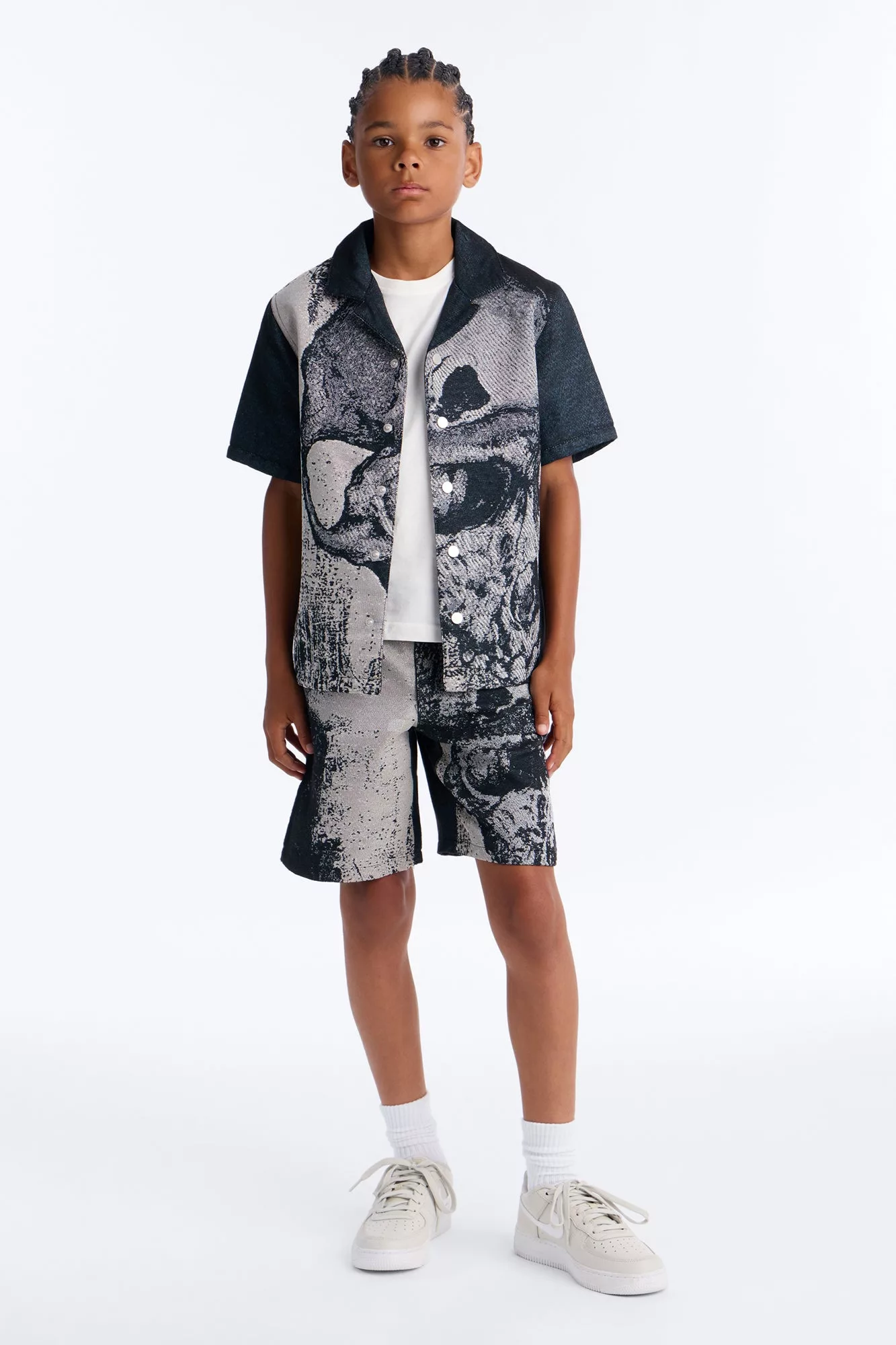 Mini Azrael Tapestry Shorts - Black/combo