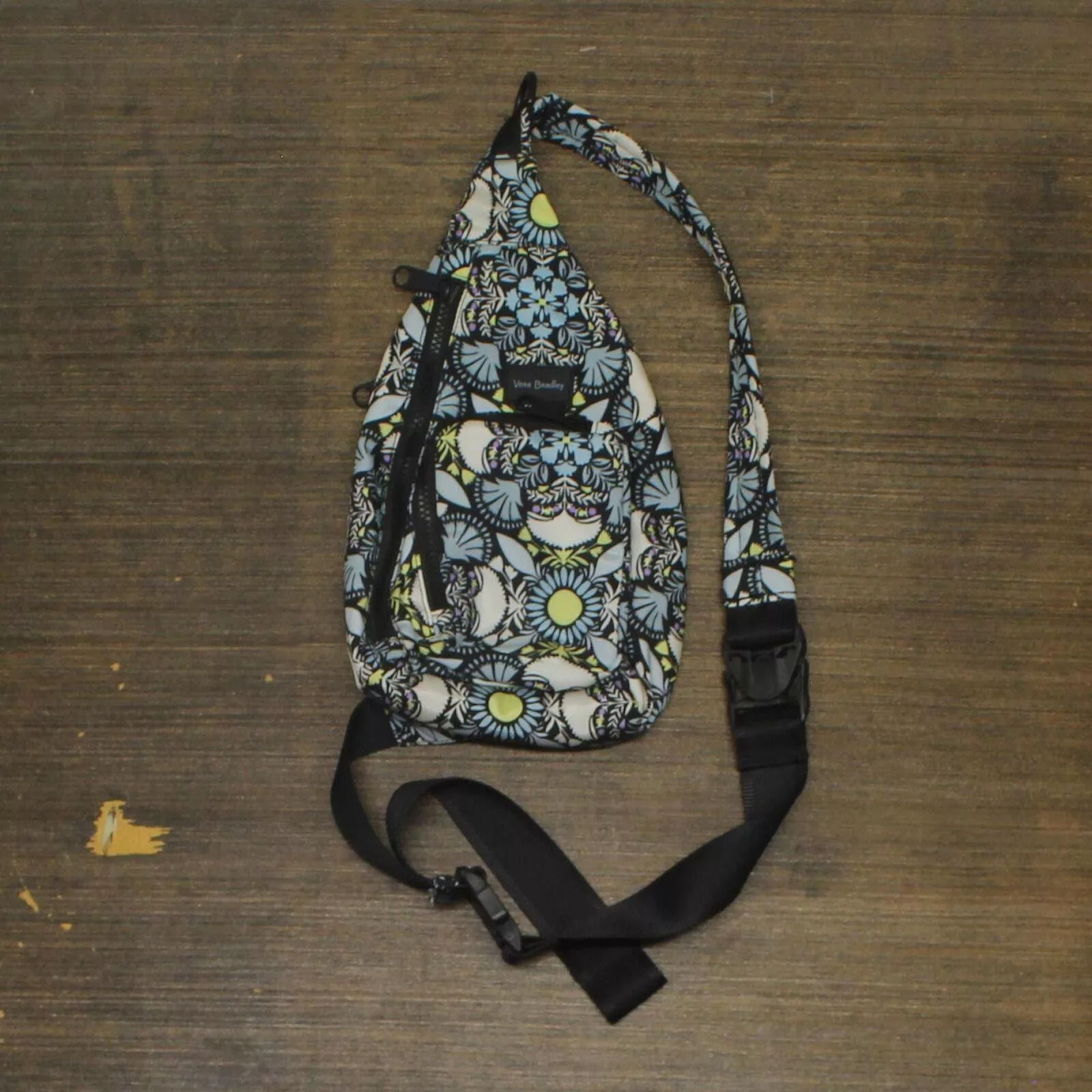 Designer Backpacks Designer Vera Bradley Backpack with Zip Closure Blue Floral One Size