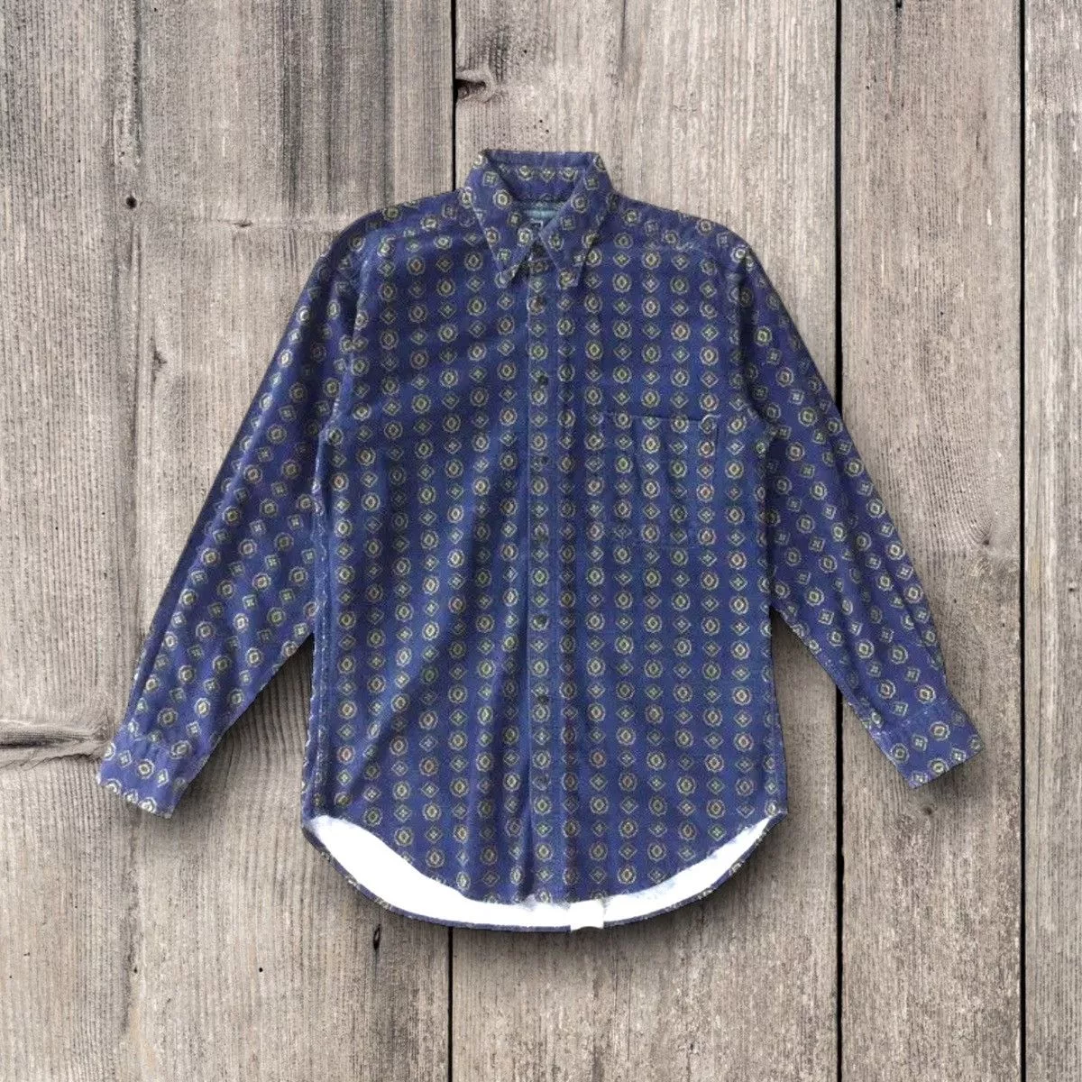 Panhandle Slim Shirts Button Ups Panhandle Slim × Pendleton × Woolrich Woolen Mills Woolrich Woolen Mills Fullprint Long Sleeve Button Up Shirt Blue