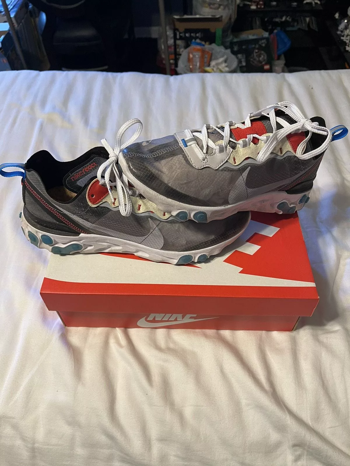 Nike Low Top Sneakers Nike React Element 87 Dark Grey Gray