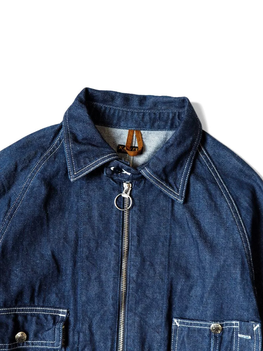 Kapital Denim Jackets kapital 11.5oz denim ZIPPER coverall jacket Blue