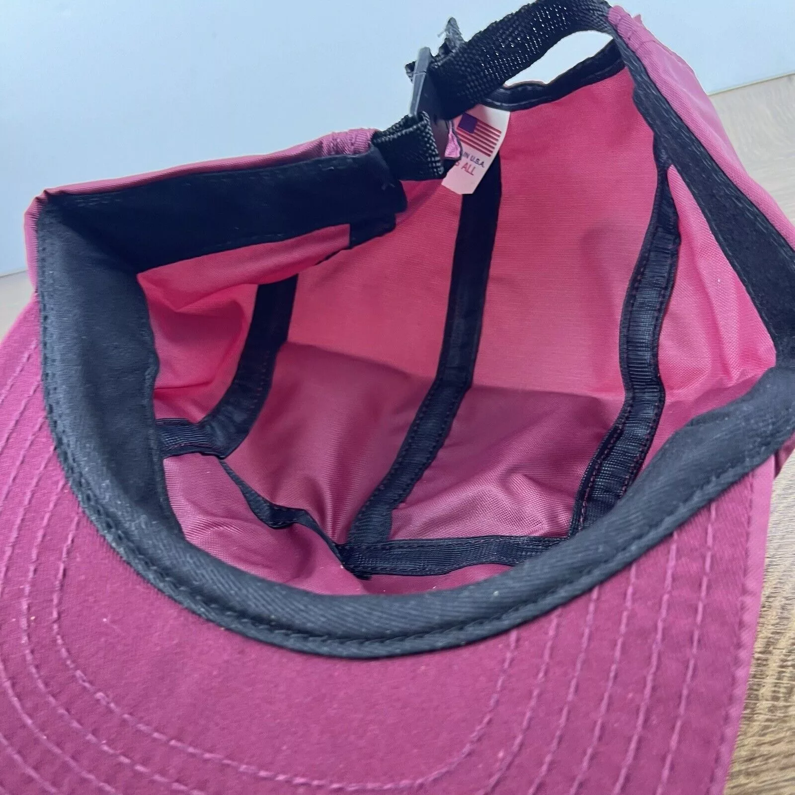Other Hats Other Maroon Red Running Hat Athletic Cap Red Adjustable Hat Red A