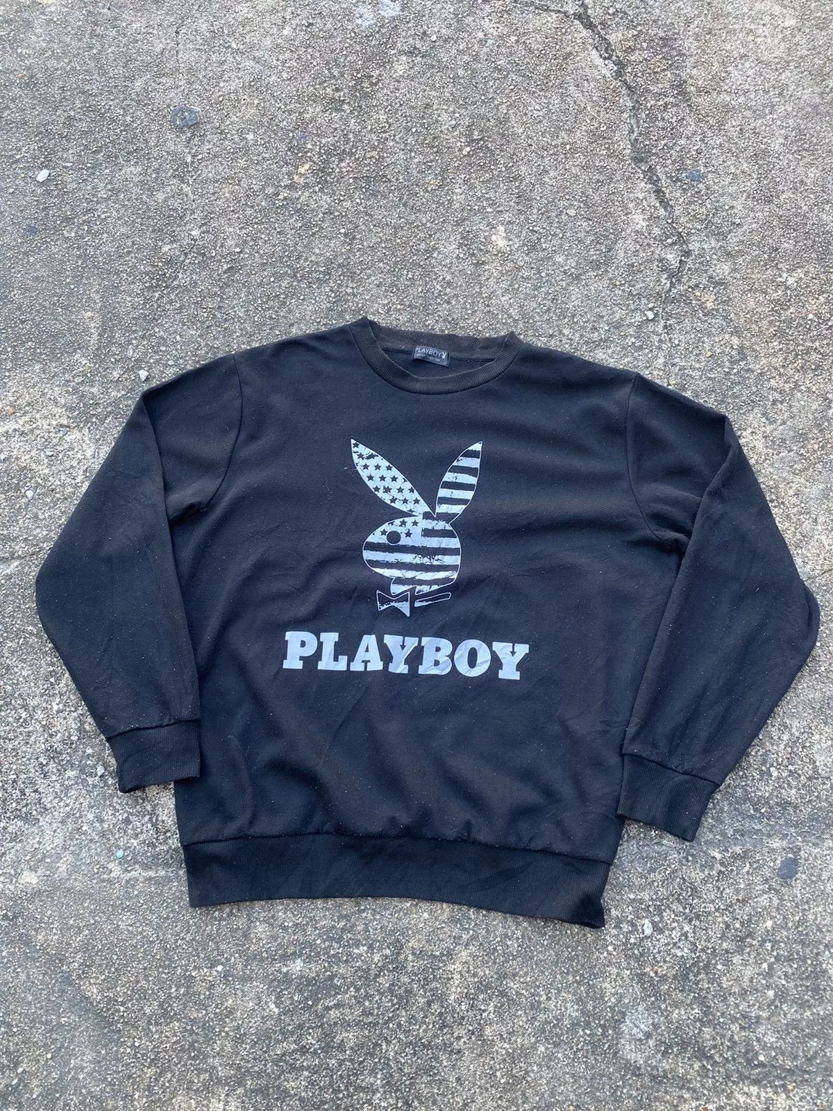 Playboy Sweatshirts Hoodies Playboy × Vintage Vintage Playboy Sweatshirt Crewneck Black Streetwear