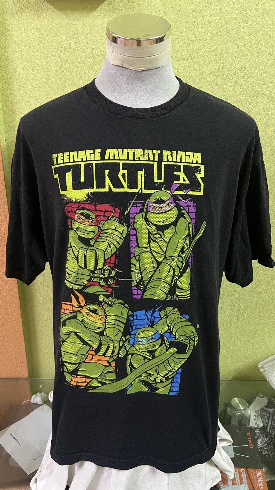 Nickelodeon Short Sleeve T Shirts Nickelodeon × Vintage VINTAGE Y2K TEENAGE MUTANT NINJA TURTLES Black