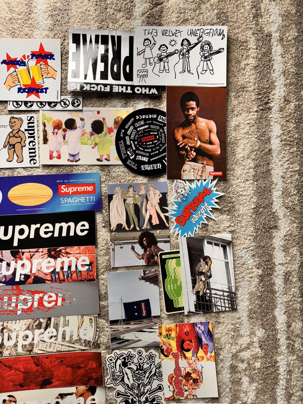 Supreme Supreme Supreme sticker set Red