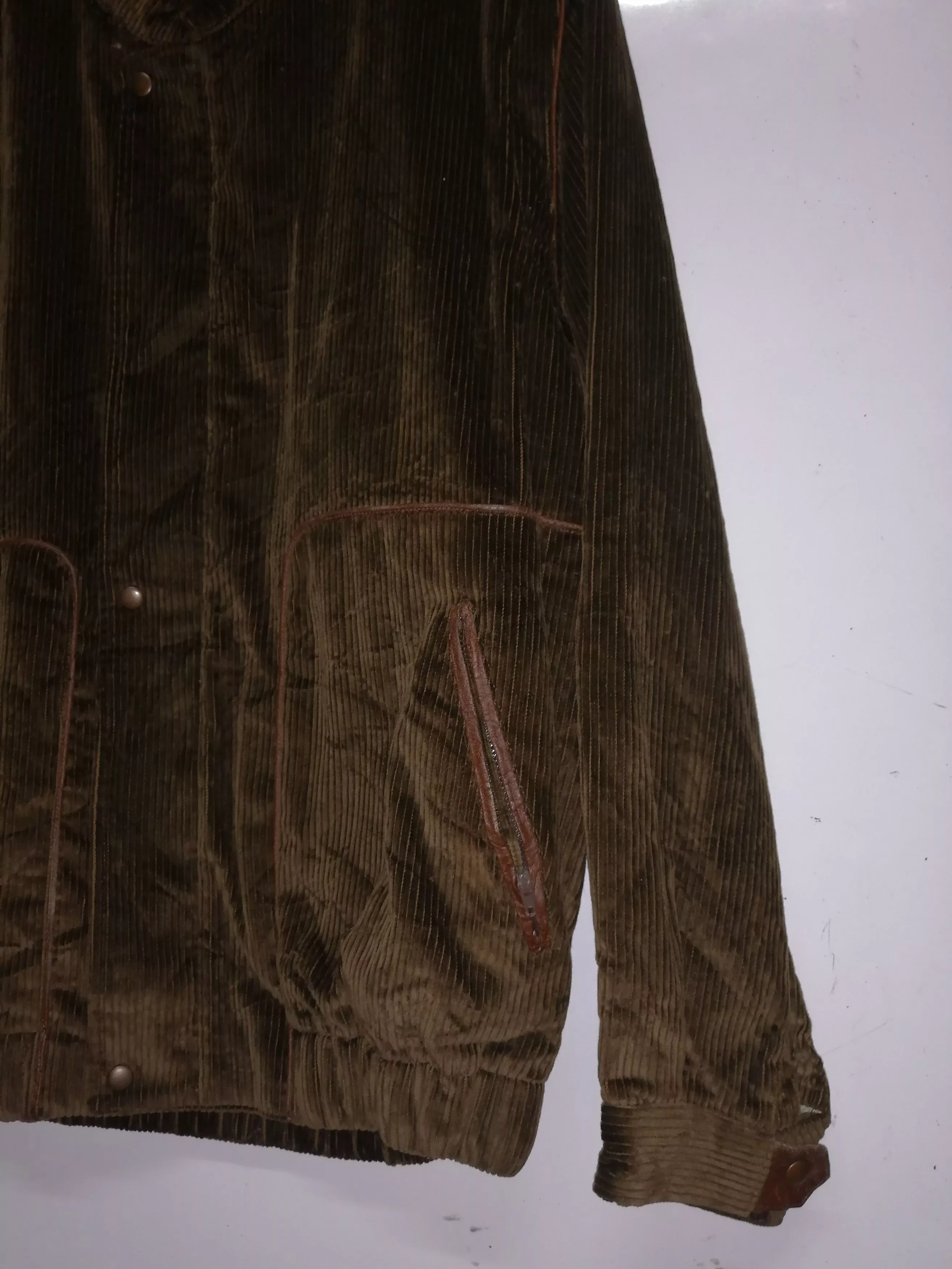 Designer Light Jackets Designer Egon Von Furstenberg Corduroy Jacket & Vest Combine Brown Vintage