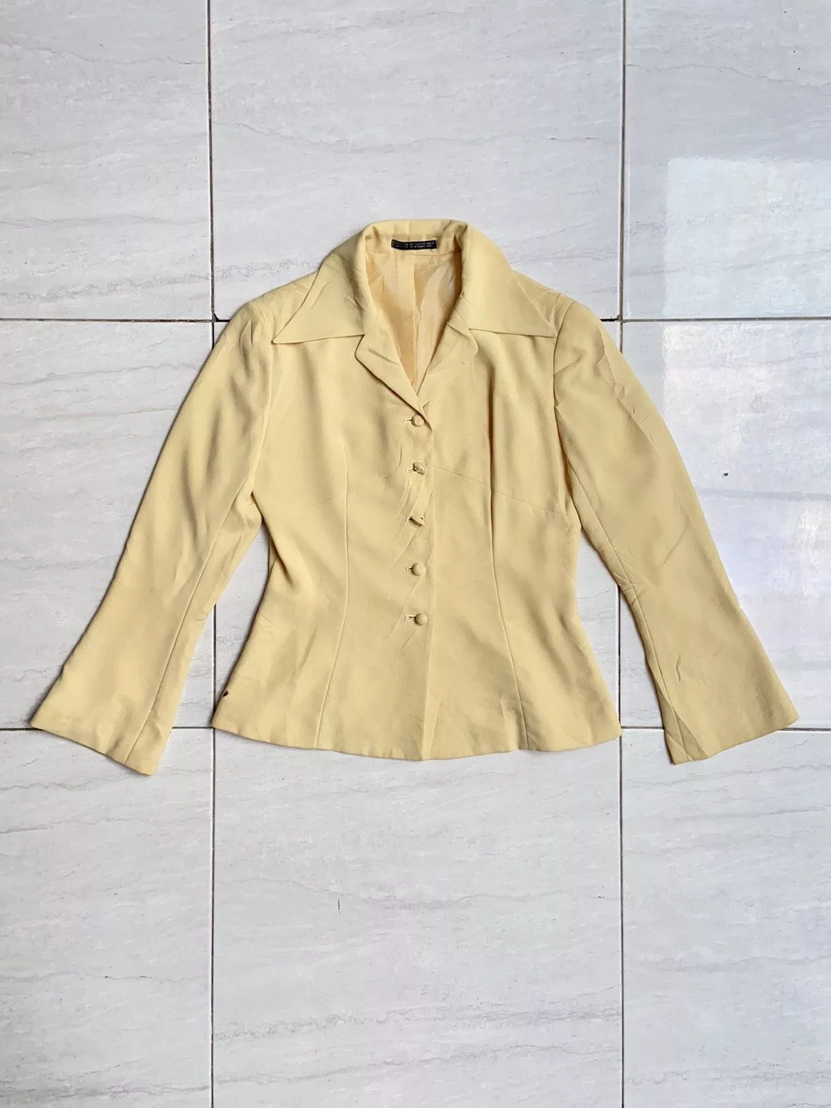 Designer Blazers Designer × Japanese Brand × Yohji Yamamoto YOHJI YAMAMOTO Yellow Blazer