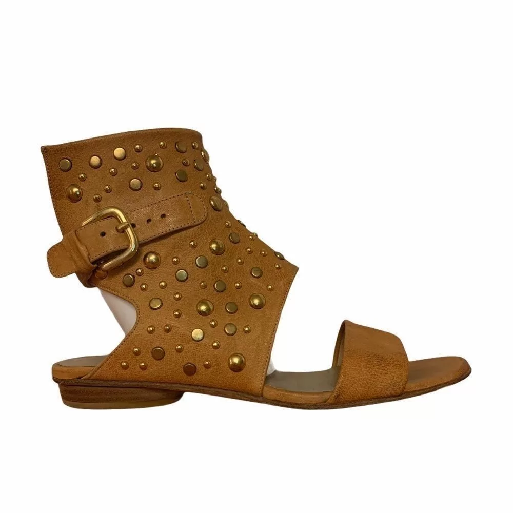 Stuart Weitzman Sandals Studded ankle cuff sandals Stuart Weitzman Brown