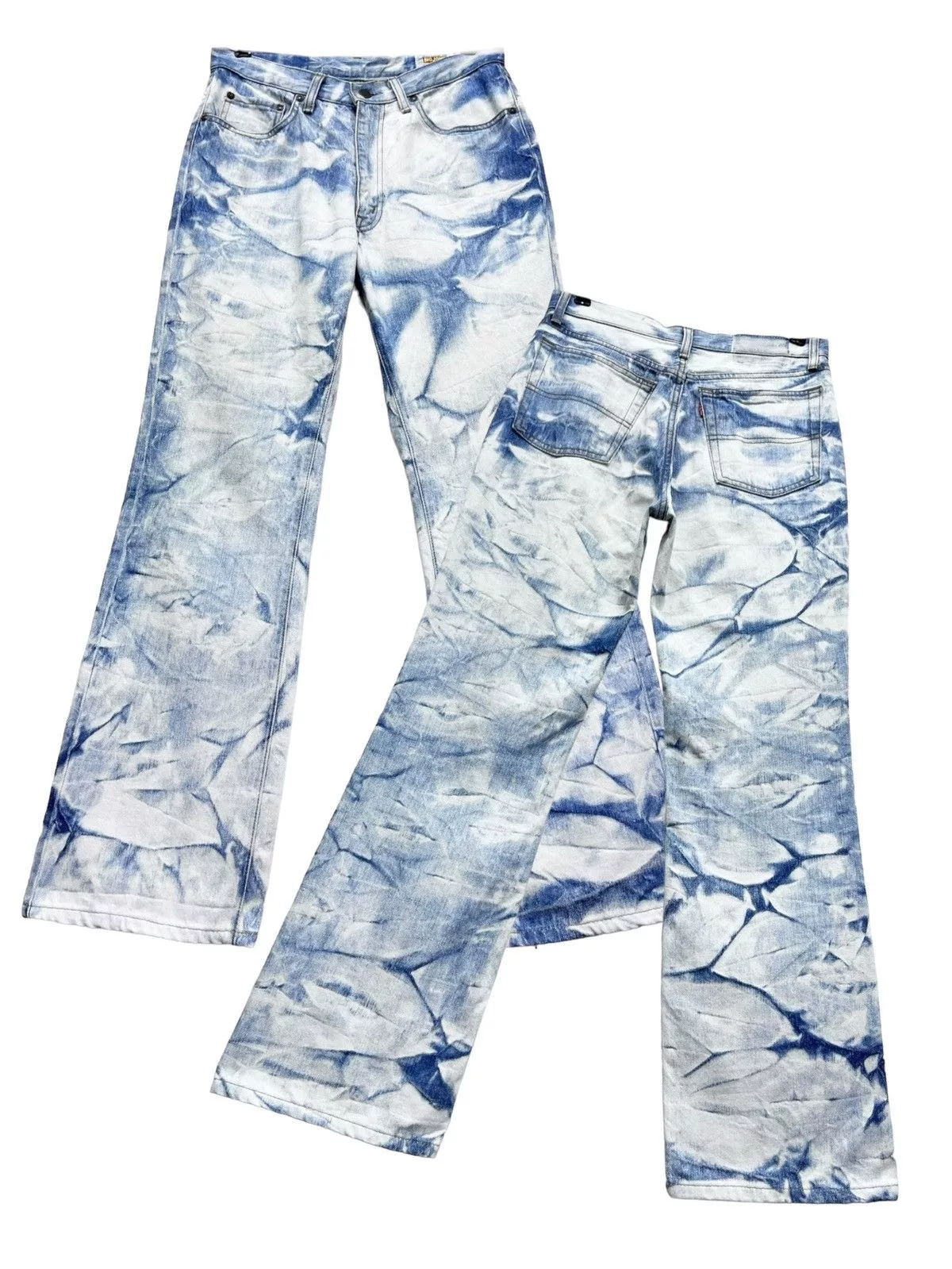 Big John Jeans Big John × Killer Acid × Vintage ULTRA RARE🔥90’s BIG JOHN BIG-WASHING Acid Wash Flare Denim White