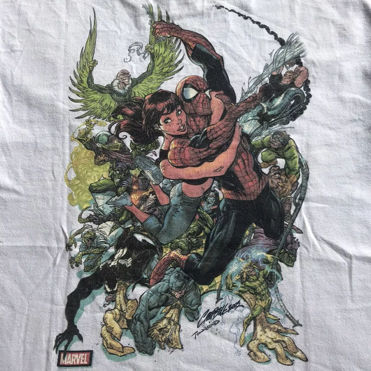 Marvel Comics Short Sleeve T Shirts Marvel Comics × Universal Studios Vintage 2003 Marvel - Spider Man Universal Studio White