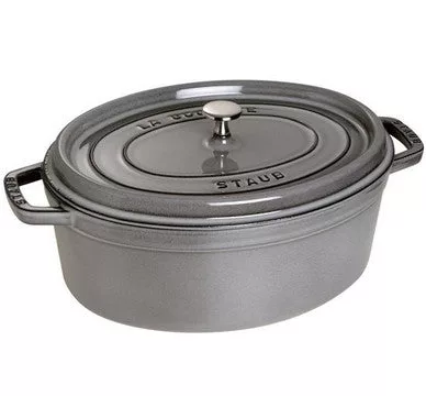 GRAPHITE GREY 7 QT OVAL COCOTTE